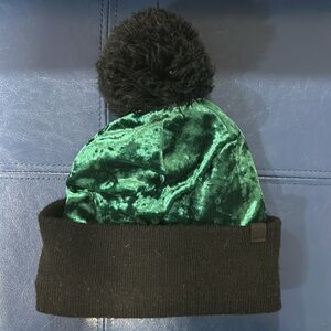 EMPYRE Beanie with Velour Detail and Pom Pom